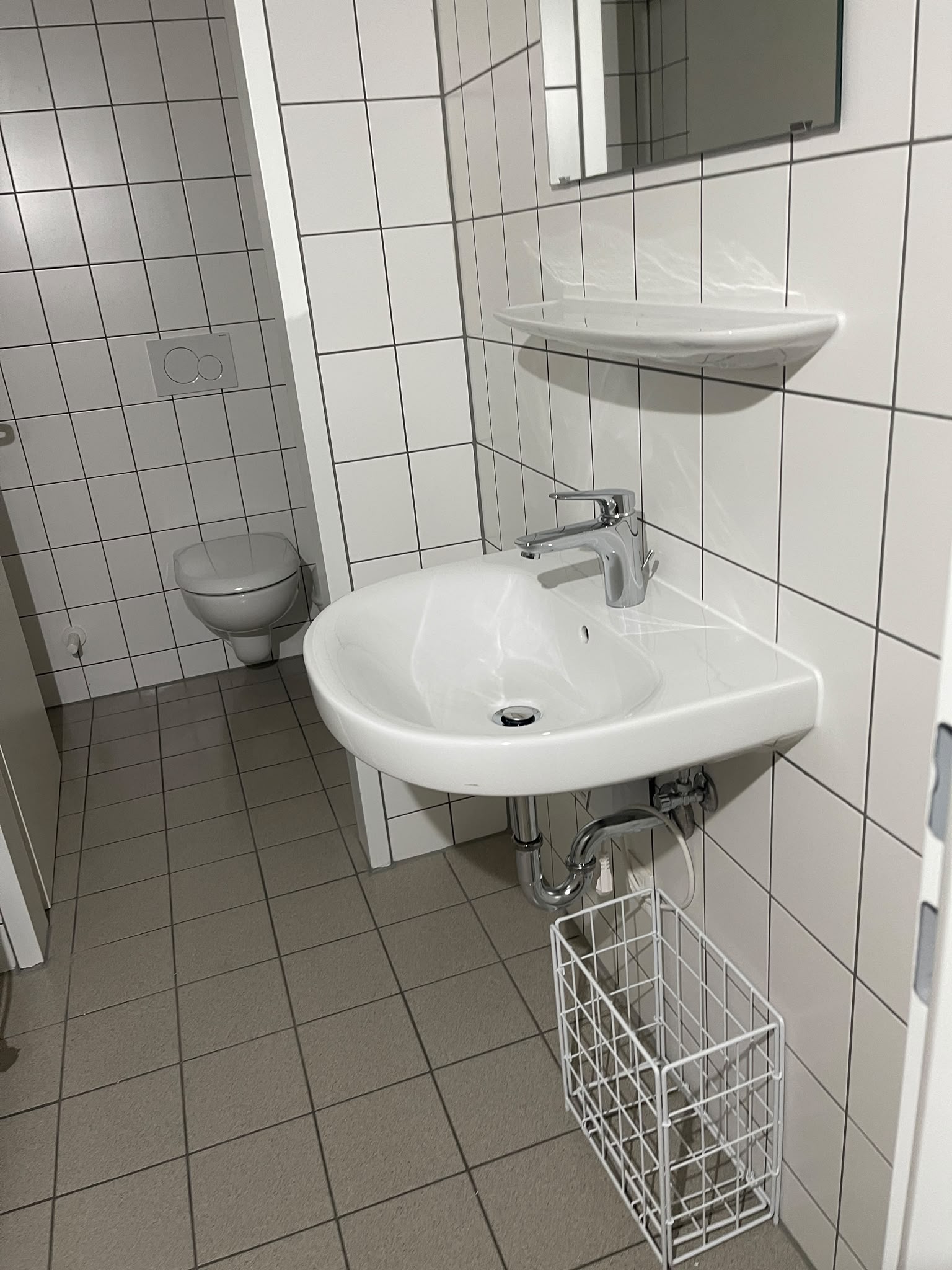 Gereinigter Sanitärbereich in einem Einzelhandelsobjekt